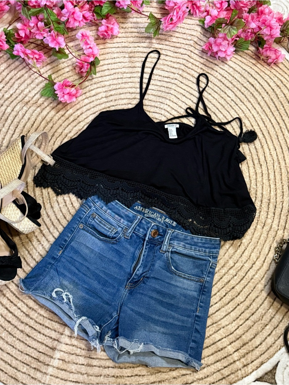 2pc Summer Set - Forever 21 (top) & American Eagle (shorts)